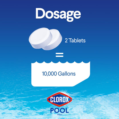 Clorox Pool&Spa XTRABLUE Plus 3” Chlorinating Tablets, Individually Wrapped, Kills Bacteria & Stops Algae (35 LB)