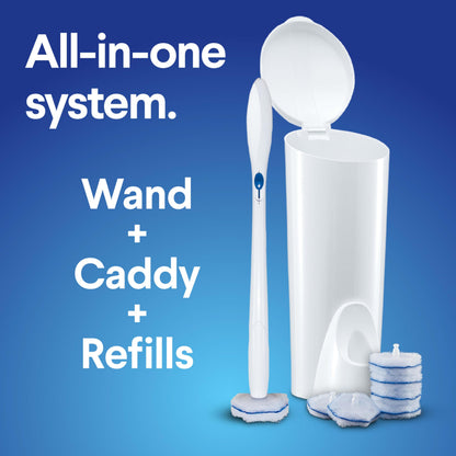 Clorox Toilet Wand Toilet Cleaning Kit, ToiletWand, Caddy and 6 Refills (Pack May Vary)