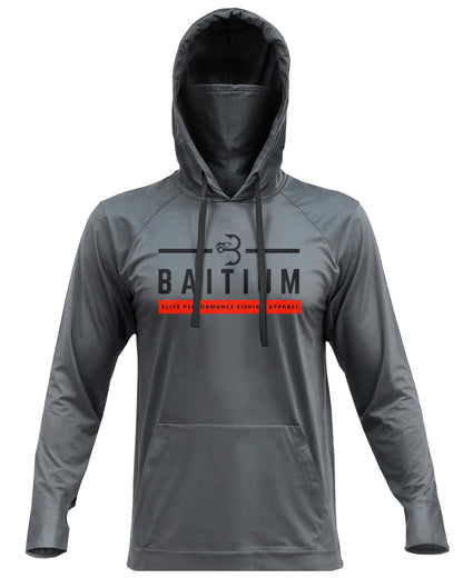 Fishing Shirts for Men,UPF50 Hooded Long Sleeve with Gaiter, Sun Protection Dry Fit Apparel, Cooling Moisture Wicking with Face Mask, Fishing Clothes for Men - (X-Large, Grey)
