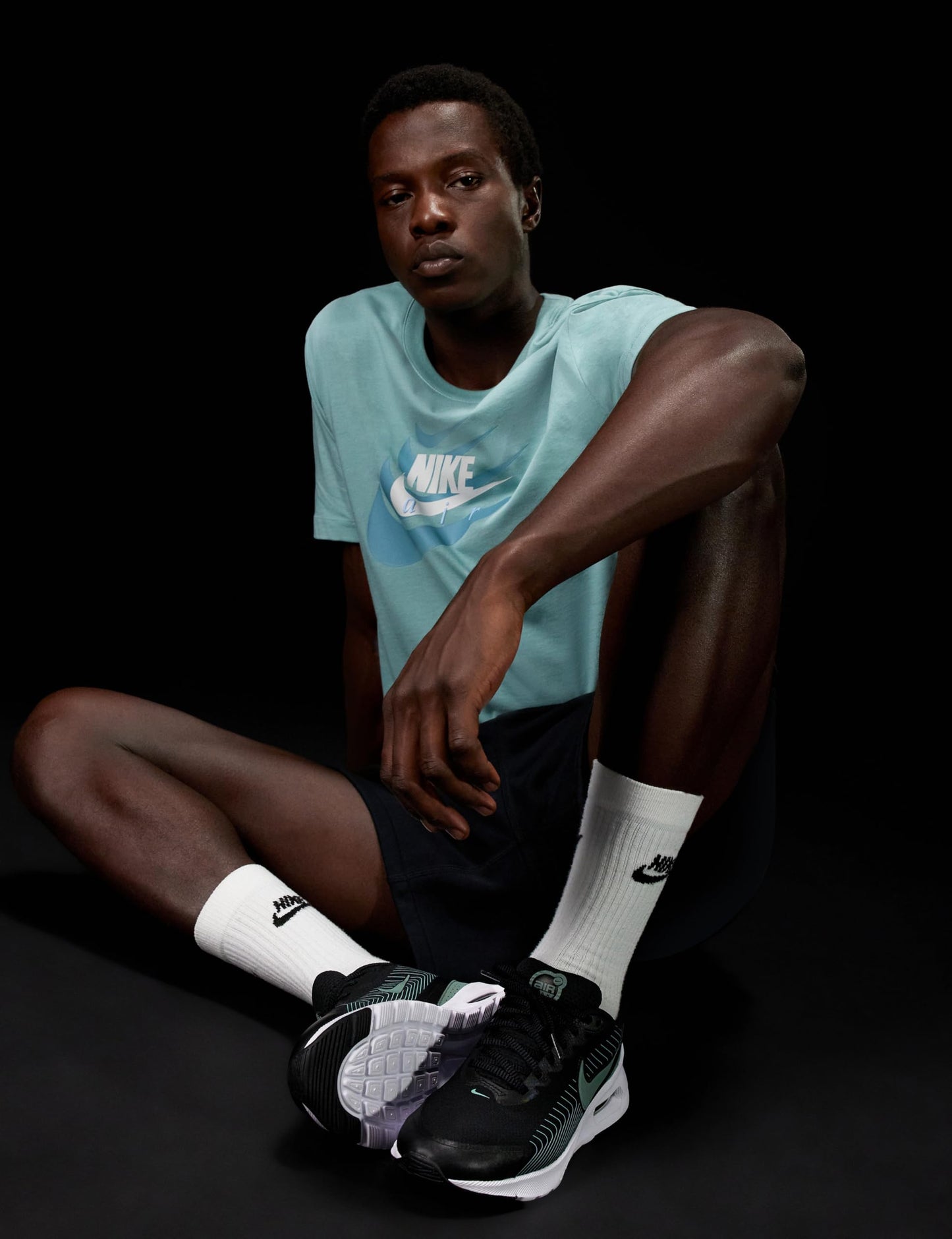 Nike Men's Air Max Nuaxis Shoes, Black/Clay Green-Black-Cannon, 14