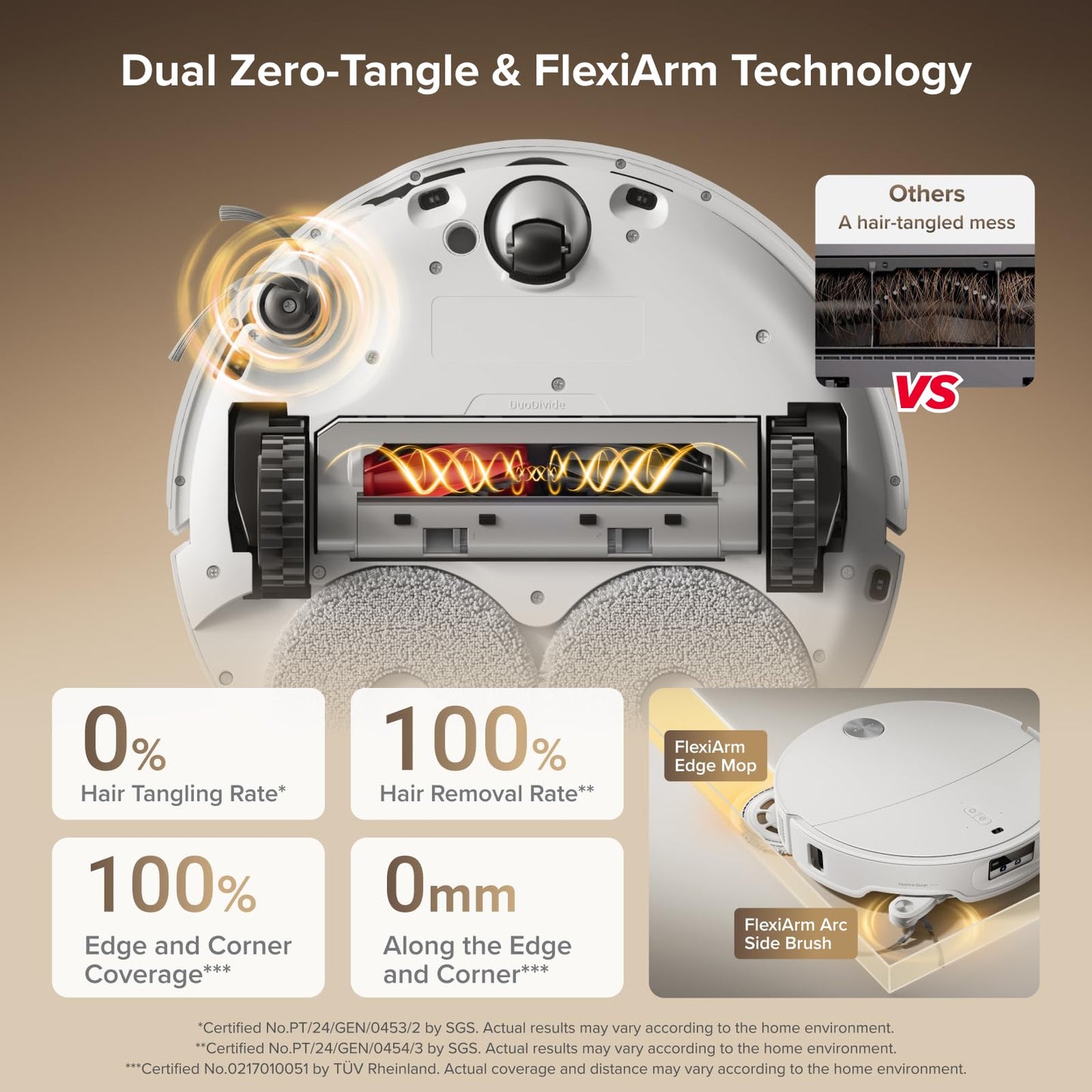 roborock Qrevo CurvX Robot Vacuum and Mop, 22,000Pa Suction, 3.14’’ Ultra Slim, Zero-Tangling Design, Reactive AI Obstacle Recognition, AdaptiLift Chassis, Auto Hot Water Mop Washing & Drying