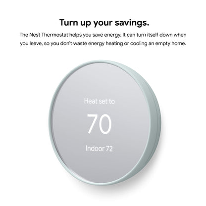 Google Nest Thermostat - Smart Thermostat for Home - Programmable Wifi Thermostat - Fog