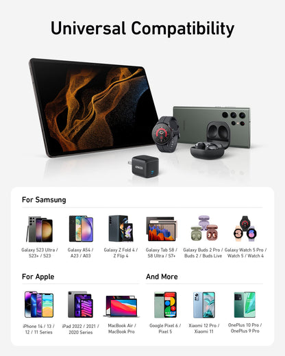 Anker 45W USB C Charger Block, Foldable PPS Fast Charger for iPhone 16/15 and More Series, Supports Super Fast Charging 2.0 for Galaxy S24 Ultra