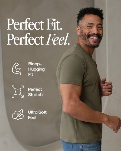 True Classic Mens T-Shirts - Short Sleeve Crew Neck Plain Novelty T Shirt for Men, Pack of 6, Variety, M