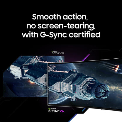 SAMSUNG 49" Odyssey QD-OLED (G93SC) Series Curved Gaming Monitor, 240Hz, 0.03ms,Dual QHD,DisplayHDR True Black 400,AMD FreeSync Premium Pro,Height Adjustable Stand,3 Year Warranty,LS49CG932SNXZA