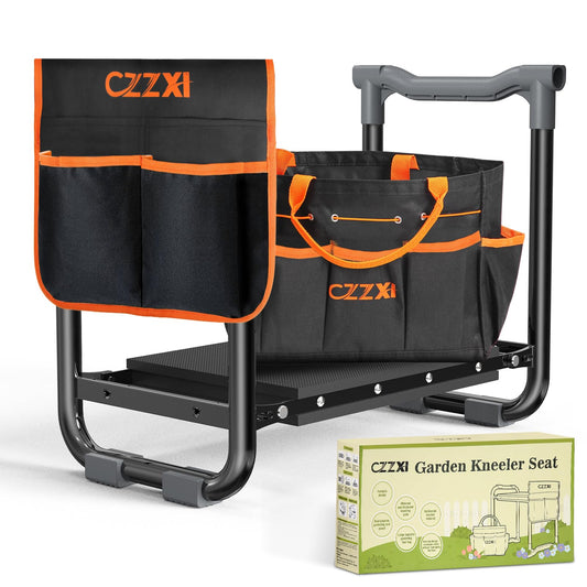CZZXI Garden Kneeler and Seat, Wider and Thicker Kneeling Pad Heavy Duty Gardening Stool with Gardening Tool Pouch and Bag, Garden Bench/Chair Gifts for Women, Seniors