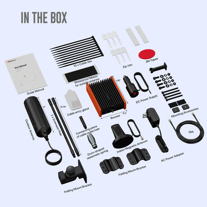 HiBoost Cell Phone Booster for RV |Travel 3.0 RV Max Signal Booster| 2025 New Version | Boosts 4G 5G LTE | Cell Booster | Folding Antenna Bracket |All U.S.Carriers Verizon,AT&T,T-Mobile FCC Approved