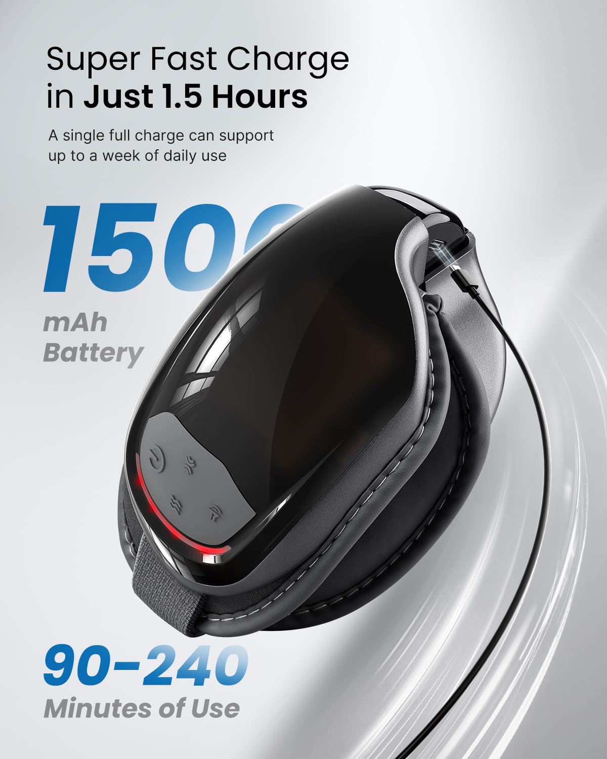 RENPHO Eye Massager with Heat and Cooling for Migraines, Mothers Day Gifts for Mom, Eyeris 3 FSA HSA Voice Control Eye Massager, Eye Care Device with DIY Massage Setting, Birthday Gifts for Women/Men