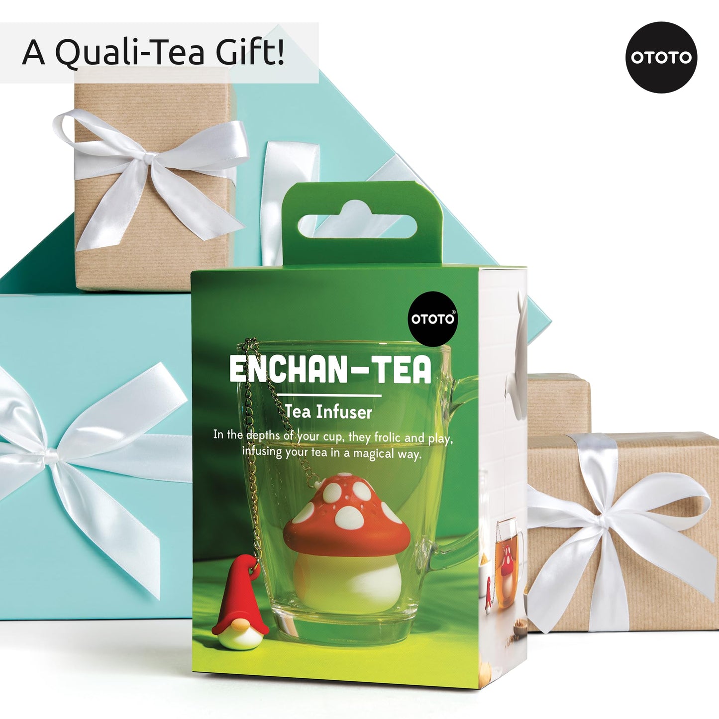 Cute Tea Strainers - Loose Leaf Tea Steeper, Tea Infuser for Loose Leaf Tea, Tea Diffusers, Tea Accessories, Mushroom Gifts, Cute Kitchen Accessories, White Elephant Gifts, (Gnomeo, Gnome)
