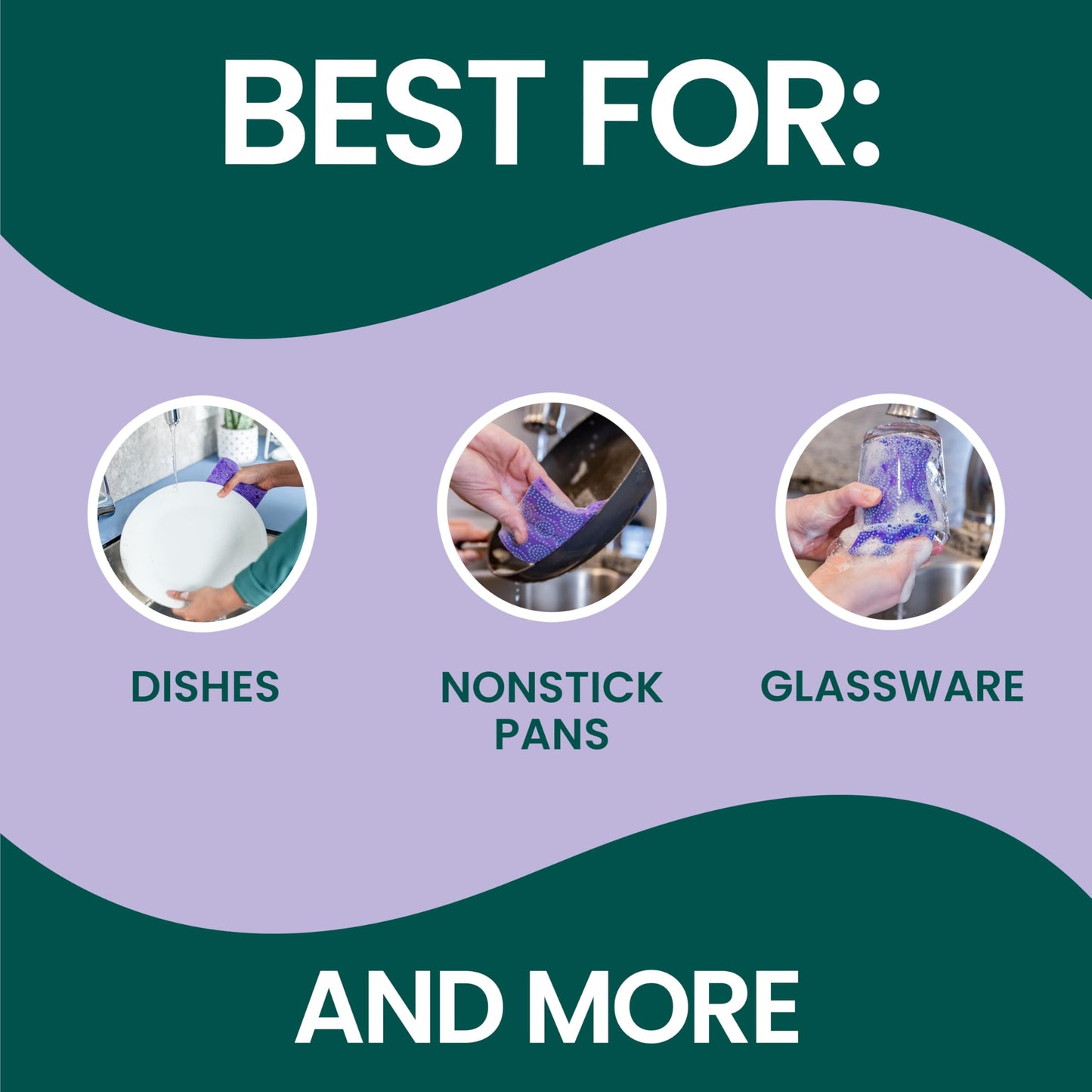 Scotch-Brite Odor Resist Non-Scratch Scrub Sponge, Dishwasher-Safe Kitchen Sponges that Resist Bacterial Odors, Multipurpose Dish Sponge for Gentle Cleaning, 6 Dish Sponges