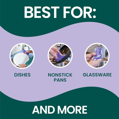 Scotch-Brite Odor Resist Non-Scratch Scrub Sponge, Dishwasher-Safe Kitchen Sponges that Resist Bacterial Odors, Multipurpose Dish Sponge for Gentle Cleaning, 6 Dish Sponges