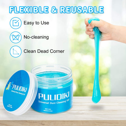 PULIDIKI Car Cleaning Gel Clean Putty Car Interior Cleaner Slime Auto Detail Tools Kit Supplies Car Accessories Christmas Stocking Stuffers Gifts for Men Women White Elephant Gifts Adults Teens