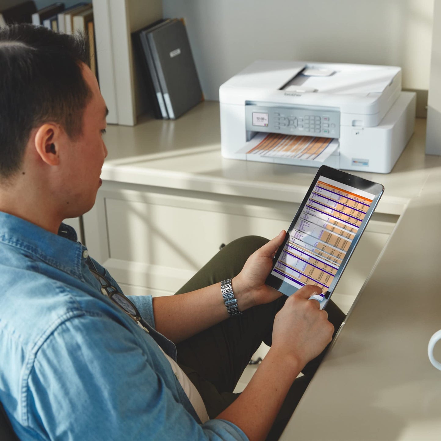 Brother MFC-J4335DW INKvestment Tank Wireless All-in-One Color Inkjet Printer, Up to 1-Year of Ink in-Box, Duplex Printing, Mobile and Cloud Print, Works with Alexa