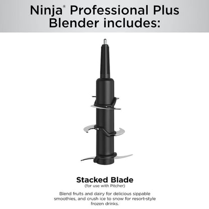 Ninja BN701 Professional Plus Blender, 1400 Peak Watts, 3 Functions for Smoothies, Frozen Drinks & Ice Cream with Auto IQ, 72-oz.* Total Crushing Pitcher & Lid, Dark Grey