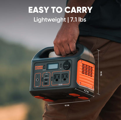 Jackery Solar Generator 300, 293Wh Backup Lithium Battery with 1XSolar Panel SolarSaga 100W, 110V/300W Pure Sine Wave AC Outlet for RV Outdoors Camping Travel Blackout