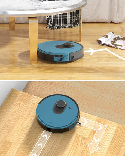 OKP L1 Robot Vacuum with 4000Pa Suction Power 180min Runtime, LIDAR Navigation, Smart Mapping, APP/Voice/Remote Control, Self-Charging, Smart No-Go Zone, for Hard Floors Pet Hair and Carpets