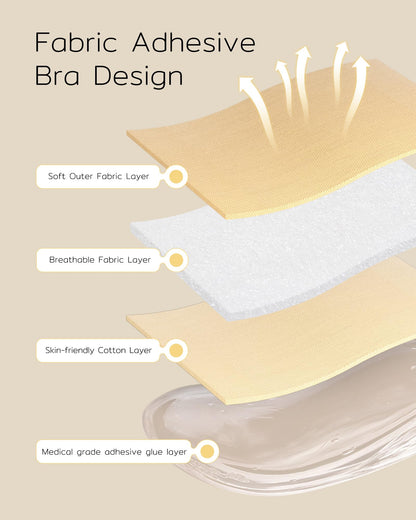 Niidor Adhesive Bra Strapless Sticky Invisible Push up Silicone Bra for Backless Dress with Nipple Covers Nude(A Cup)