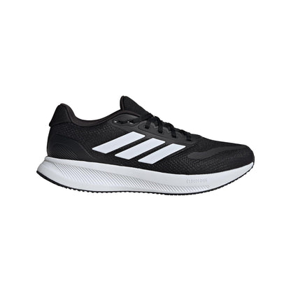 adidas Men's Run Falcon 5 Sneaker, Black/White/Black, 10.5