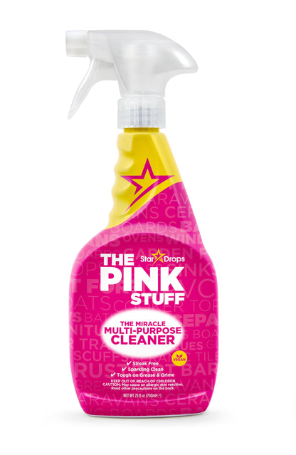 Stardrops The Pink Stuff Miracle Multi-Purpose Cleaner – Removes Grease, Grime, and Stains on Kitchens, Bathrooms, Floors, and More, 25 fl Oz
