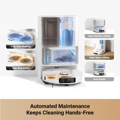 DREAME L10s Ultra Gen 2 Robot Vacuum and Mop, 10,000Pa Suction, MopExtend Technology, All-in-One Base Station, Pet-Friendly, Versatile Carpet Cleaning, DuoScrub Mopping System, Smart Pathfinder Tech