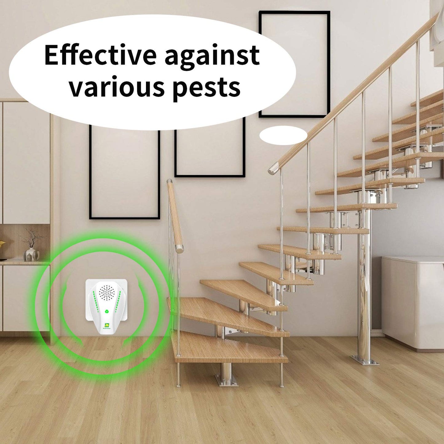Neatmaster Ultrasonic Pest Repeller, Electronic Pest Repellent Ultrasonic Plug in, Pest Control for Bug, Roach, Spider, Ant, Flies, Mosquito; Bug Repellent Indoor for House, Garage, Warehouse