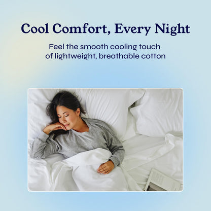 California Design Den 100% Cotton Sheets - 400 Thread Count Sateen Bed Sheets Queen Size Bed Set with Deep Pockets, Cool and Durable Bedding Set - White