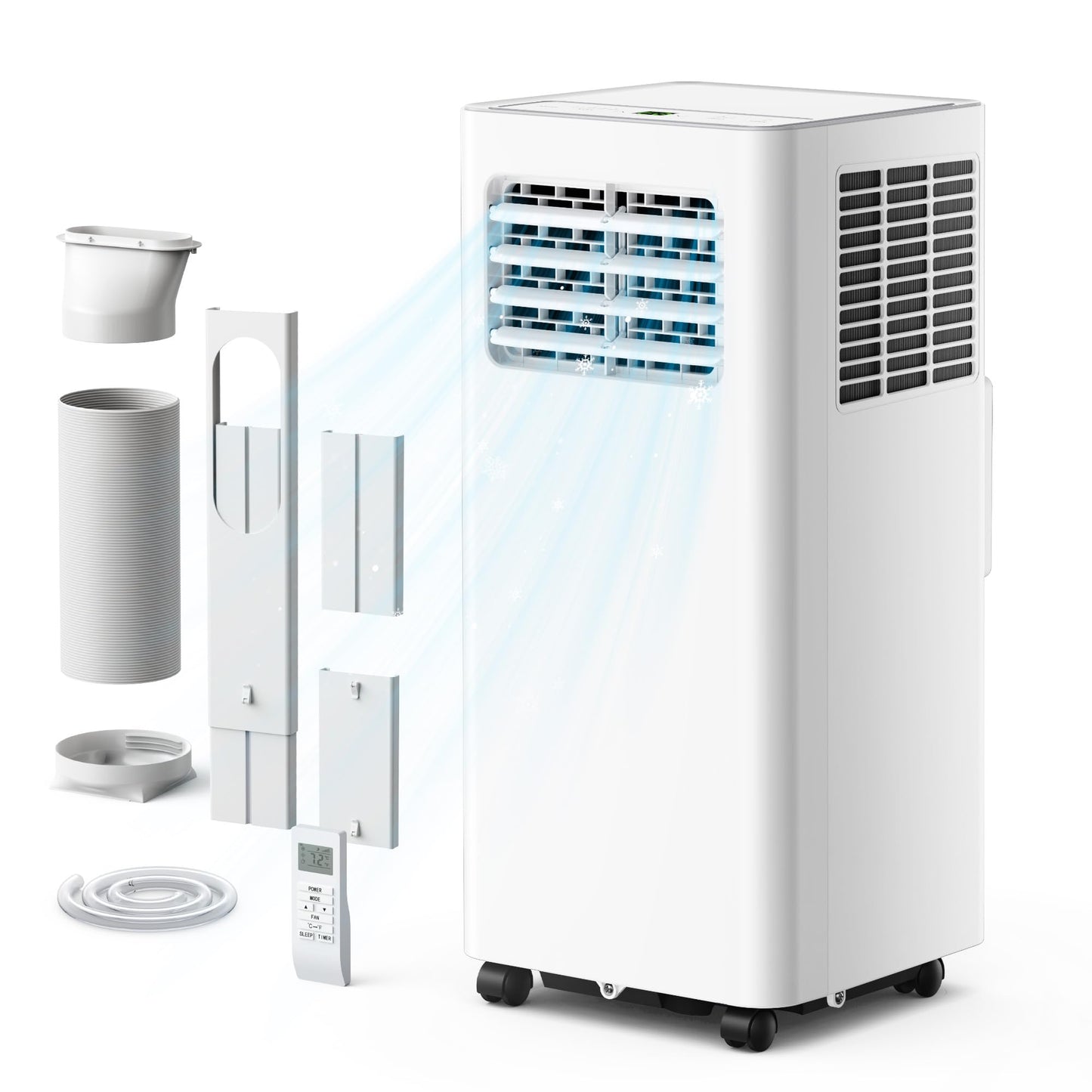 EUHOMY 10,000 BTU Portable Air Conditioners, 4 in 1 Portable AC with Cool, Dry, Fan, Sleep Modes, Room Air Conditioners with 50 dB & 24H Timer, with Remote, for Bedroom, Apartment up to 450 Sq.Ft