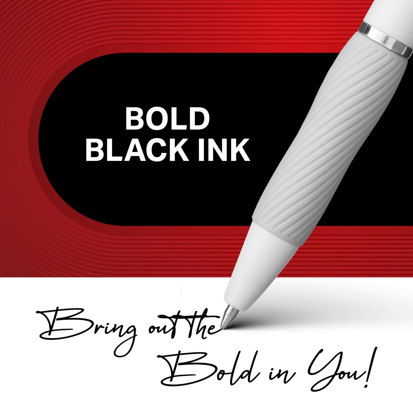 Sharpie S-Gel , Drawing, Ink Pens For Journaling, Writing, Coloring, Medium Point (0.7Mm), Pearl White Body, Black Ink Gel-Pen, 12 Count