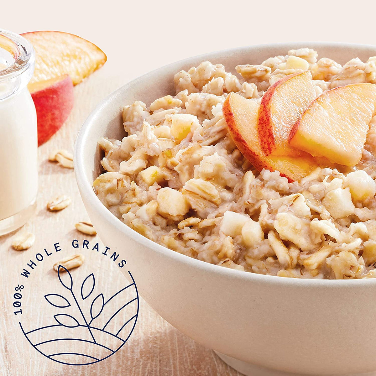 Quaker Instant Oatmeal, Peaches & Cream, 1.05oz, 44 Counts (Pack of 1)