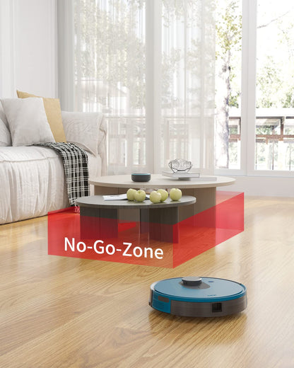 OKP L1 Robot Vacuum with 4000Pa Suction Power 180min Runtime, LIDAR Navigation, Smart Mapping, APP/Voice/Remote Control, Self-Charging, Smart No-Go Zone, for Hard Floors Pet Hair and Carpets