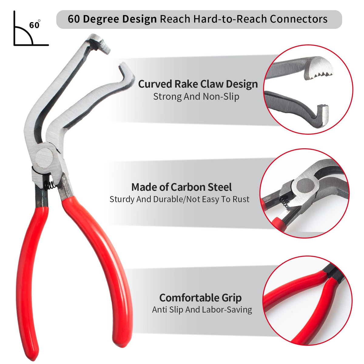 3 PCS Electrical Disconnect Pliers for Cars, Electrical Connector Separator Tool and Automotive Electrical Connector Pliers