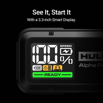 Hulkman Alpha Pro Solid Black, 2000A 74Wh Car Jump Starter Portable, High-Capacity Battery Booster & Jumper Cables, 3.3" Display Jump Box, PD65W in&Out, 12V Battery Pack for 8.5L Gas/6.0L Diesel