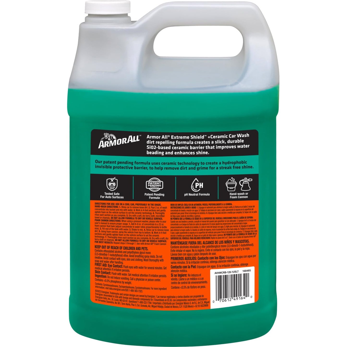 Armor All Ceramic Foaming Car Wash Soap with Extreme Shield, 1 Gallon, 128 Fl Oz (Pack of 1)