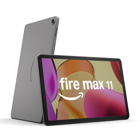 Amazon Fire Max 11 tablet, vivid 11” display, all-in-one for streaming, reading, and gaming, 14-hour battery life, optional stylus and keyboard, 128 GB, Gray, without lockscreen ads