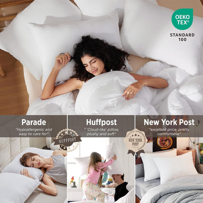 Bedsure Medium Firm Pillows Queen Size, Set of 2, Firm Queen Bed Pillows Hotel Quality Premium Down Alternative for Medium Supportive Filling for Side, Back Sleepers