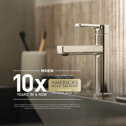Moen Edison Spot Resist Stainless One-Handle High Arc 4-hole Kitchen Faucet with Side Sprayer and Soap Dispenser, 87042SRS