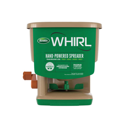 Scotts Whirl Hand-Powered Spreader for Seed, Fertilizer, Salt, Ice Melt, Handheld Spreader Holds up to 1,500 sq. ft. Product