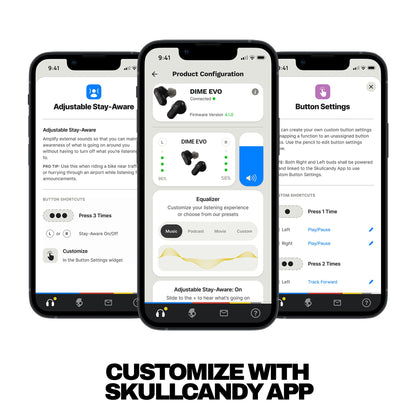 Skullcandy Dime Evo Wireless Earbuds, Bluetooth Headphones, Noise Isolating Fit, Up to 36 Hours Battery, Microphone for iPhone Android, Easy Carry with Clip-Anywhere Case - Realtree Edge Colors Pink