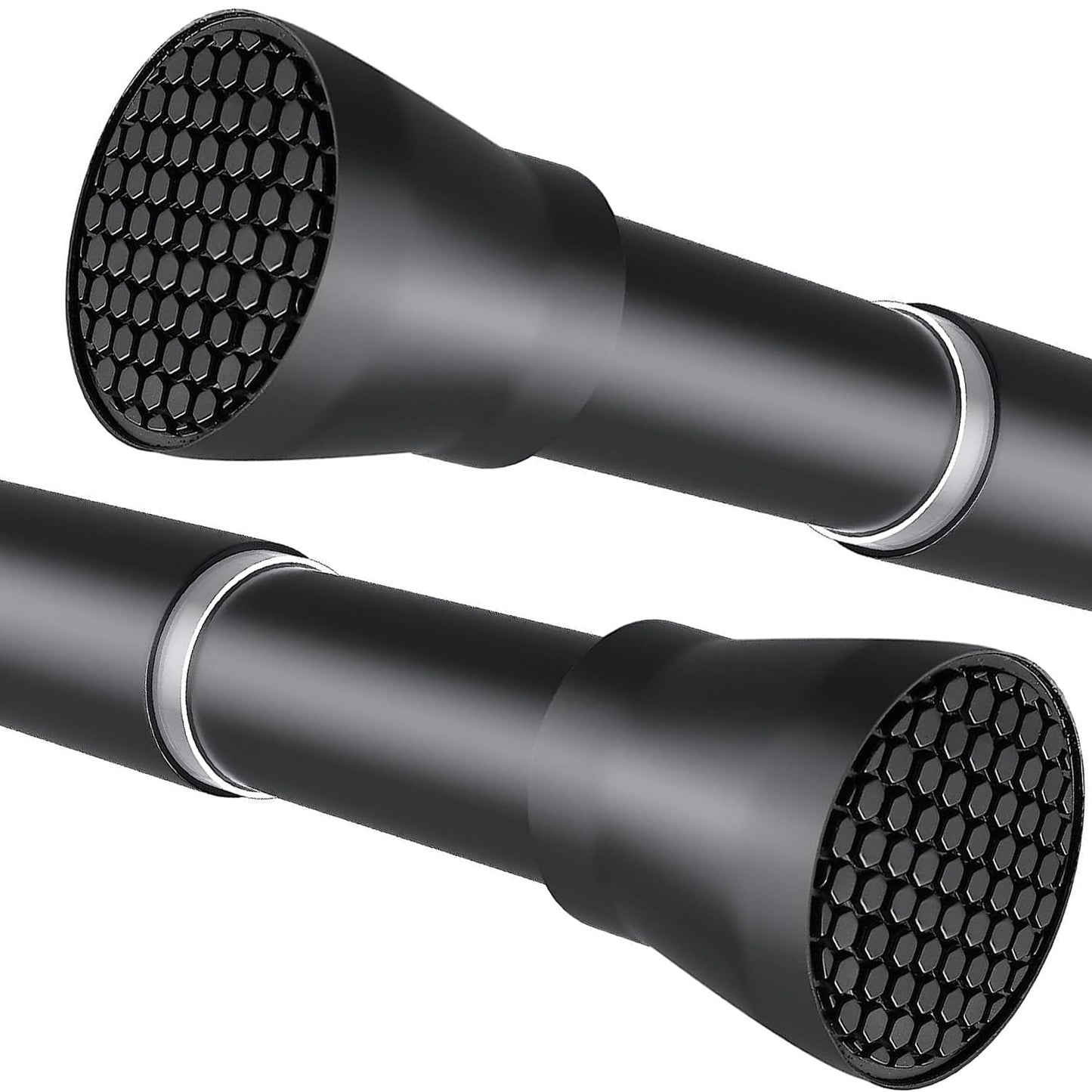 Zipglo Shower Curtain Rod 30 to 64 Inches 2Pack, Spring Tension Curtain Rod Black Tension Rods Spring Rods Expandable for Window, Wardrobe, Doorway, Kitchen