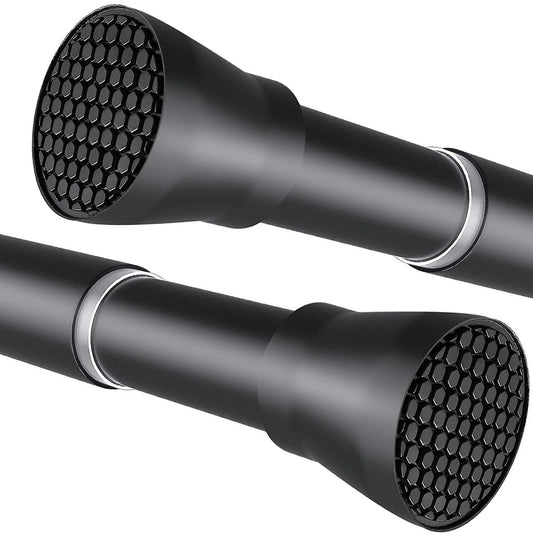 Zipglo Shower Curtain Rod 30 to 64 Inches 2Pack, Spring Tension Curtain Rod Black Tension Rods Spring Rods Expandable for Window, Wardrobe, Doorway, Kitchen