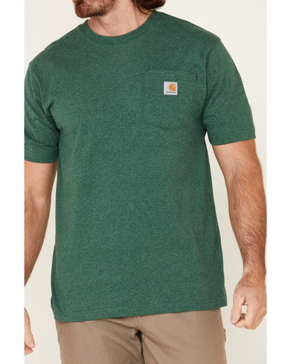 Carhartt Men's Standard Loose Fit Heavyweight Short-Sleeve Pocket T-Shirt (Also Available in Big & Tall), North Woods Heather, Large