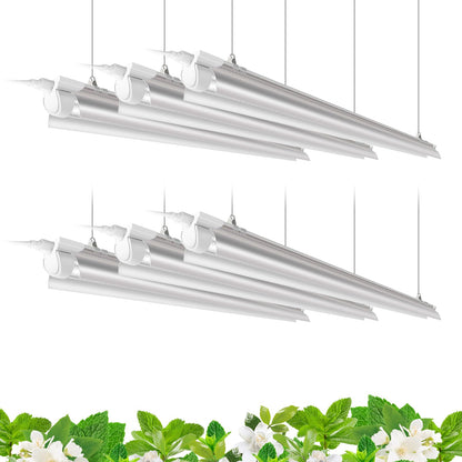 Barrina Plant Grow Light, 4FT 5000K Full Spectrum White, 252W(6 x 42W), T8 LED Grow Light, Growing Lamp Fixture, Plant Light for Indoor Plant, 6-Pack