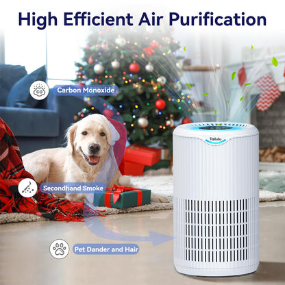 Air Purifiers for Home Large Room Up to 1680 Ft², Tailulu H13 HEPA Air Filter Cleaner, 360° Air Intake & Outlet,Smoke Dust Pollen,15dB Sleep Mode Air Purifiers for Bedroom Living Room, Kitchen, Office