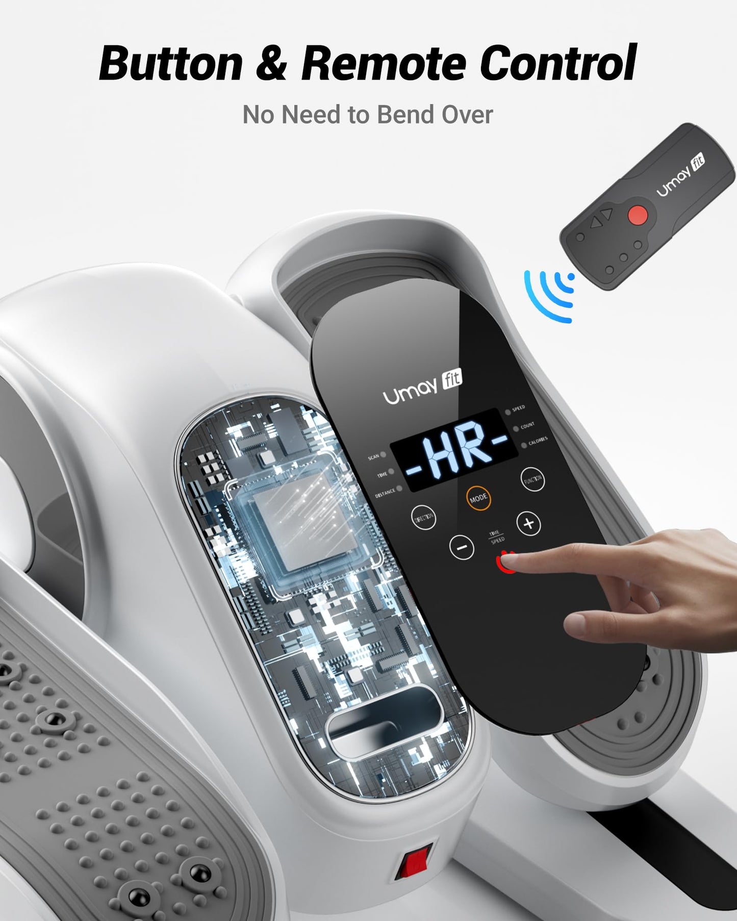 Under Desk Elliptical Machine, Electric Leg Exerciser for Seniors, Quiet & Portable Electric Seated Eclipse Exercise Training Machine with Remote, 12 Level Speeds & Mute Function, Manual & Auto Mode