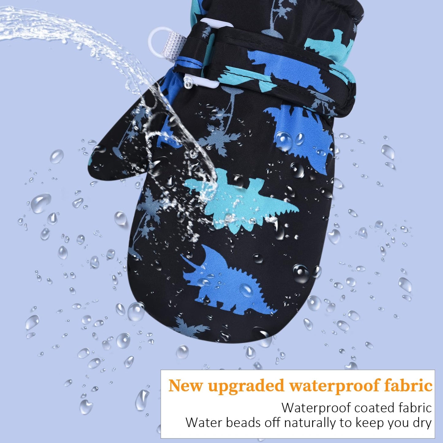 Weradau Fleece Lined Mittens for Baby Boys Girls,Baby Toddler Little Kids Winter Warm Gloves Mittens(6-24 months)