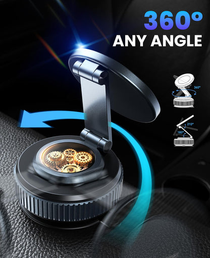 Jononser Car Phone Holder, 360°Adjustable Magnetic Phone Holder for Car, Foldable Suction Cup Phone Mount, Phone Holders for Your Car for iPhone16/15/14/13/12 Series (Carbon Fiber)