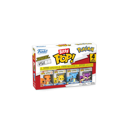 Funko Pop! Bitty: Pokemon - Charmander, Jolteon, Lapras, and Rattata - 0.9 Inch (2.2 Cm) Collectable - Stackable Display Shelf Included - Gift Idea - Party Bags Stocking