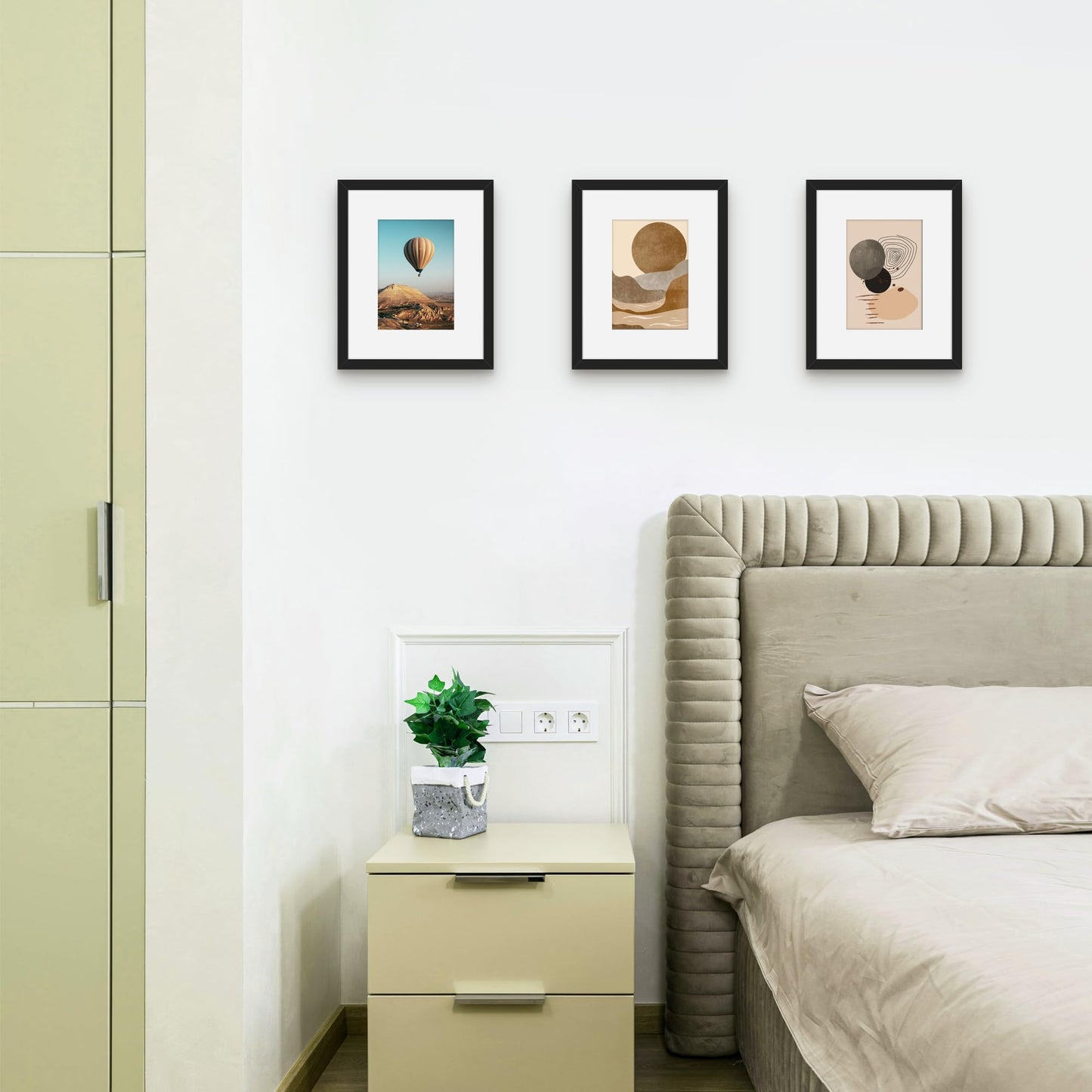 Picrit 8x10 Picture Frame Set of 12, Display 5x7 with Mat or 8x10 Without Mat, Photo Frames for Wall Mounting or Table Top Display, Black.