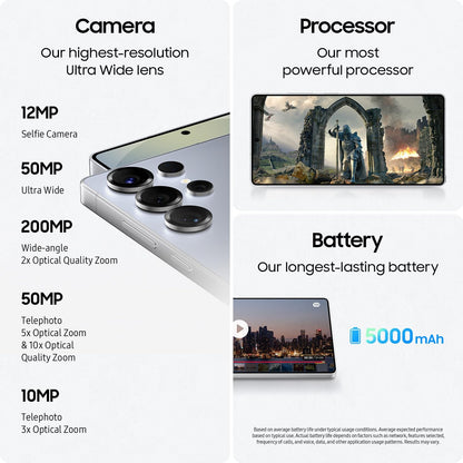 SAMSUNG Galaxy S25 Ultra Cell Phone, 512GB AI Smartphone, Unlocked Android, AI Camera, Fast Processor, Long Battery Life, 2025, US 1 Yr Manufacturer Warranty, Titanium Black