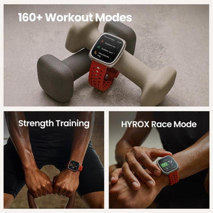 Amazfit Active 2 Premium Smart Watch Fitness Tracker (Square) for Android & iPhone, 10 Day Battery, Water Resistant, GPS Maps, Heart & Sleep Monitor, HYROX Mode, Sapphire Glass, Leather + Sport Strap